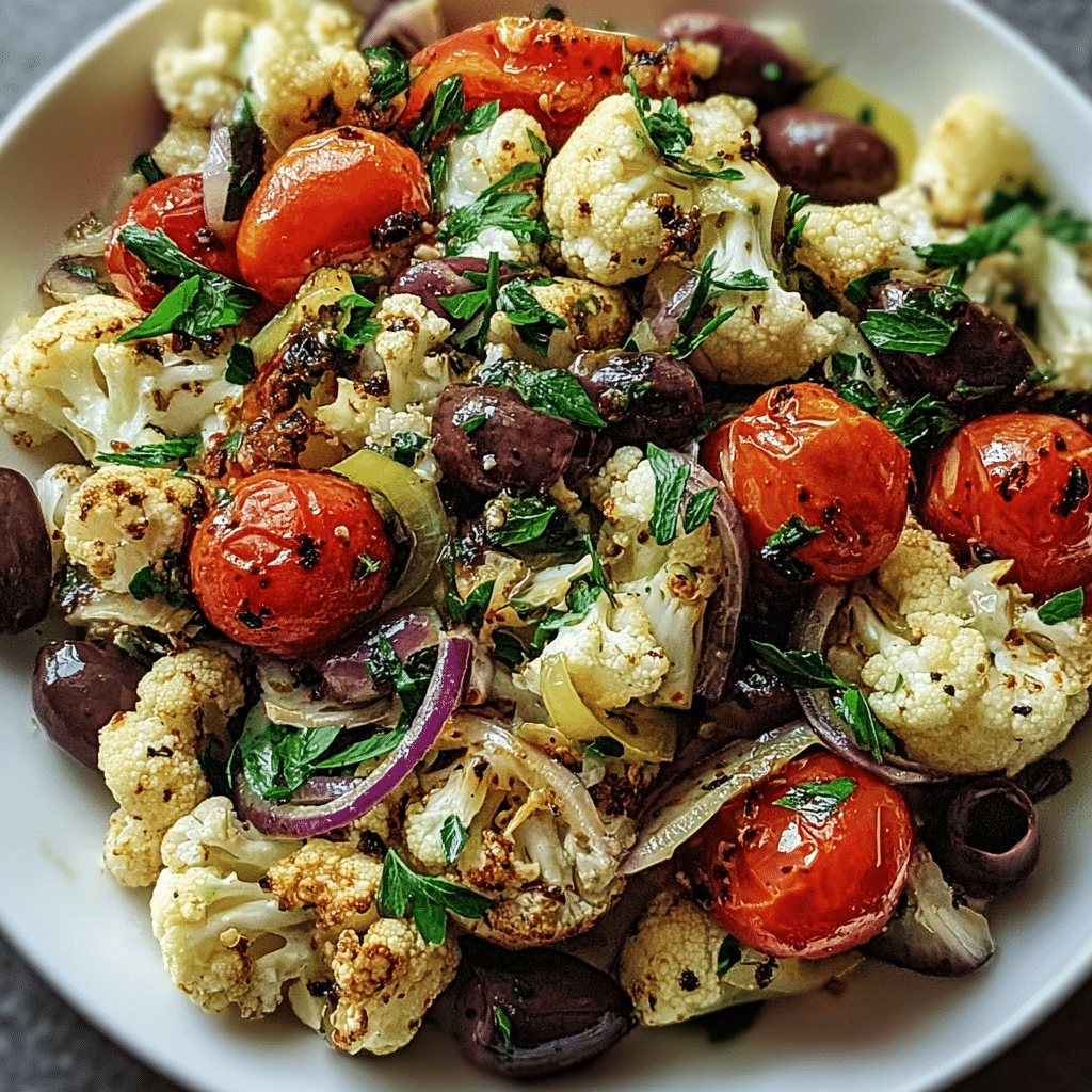 Mediterranean Marinated Cauliflower Salad – A Fresh & Healthy Flavor Explosion