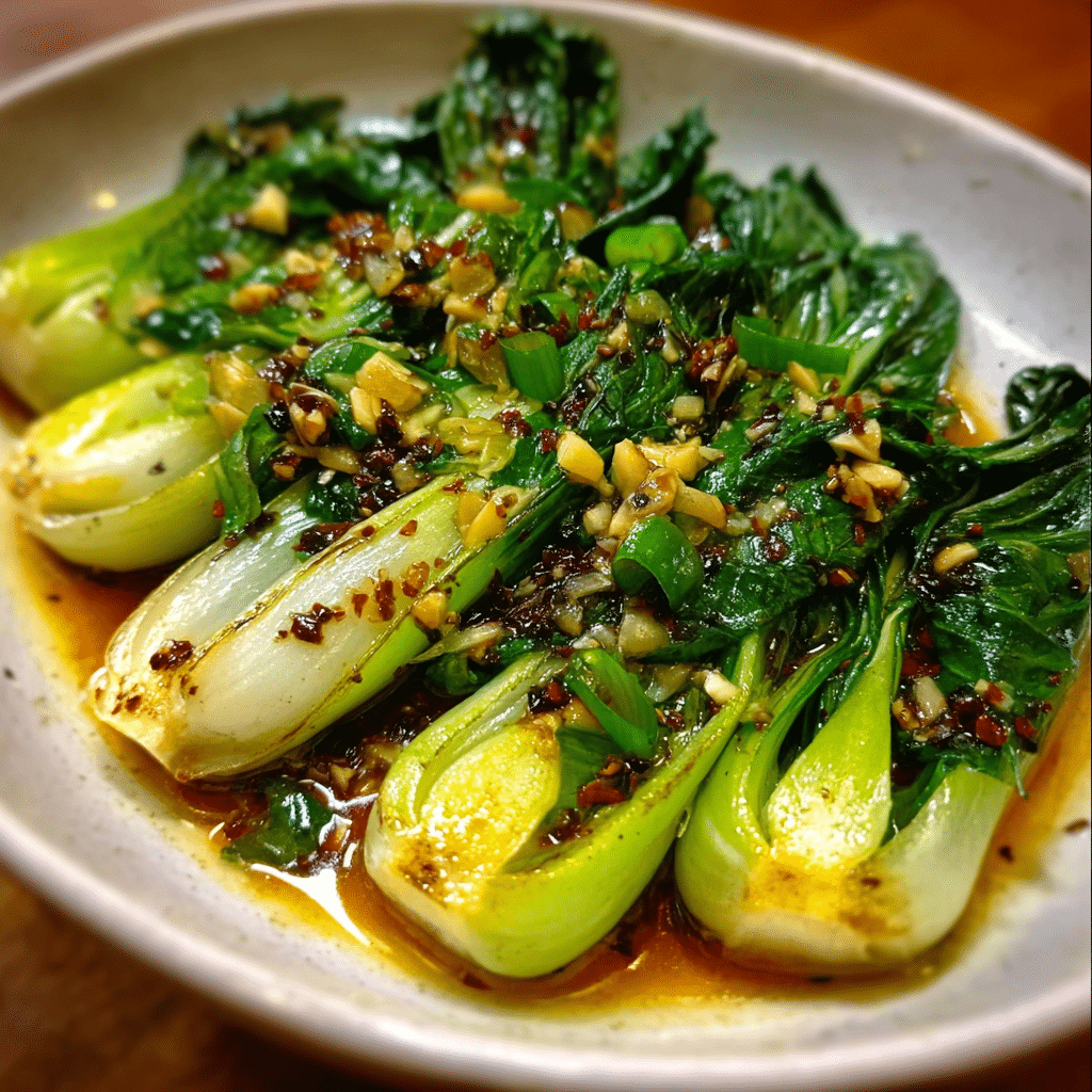 Quick Bok Choy with Garlic and Ginger