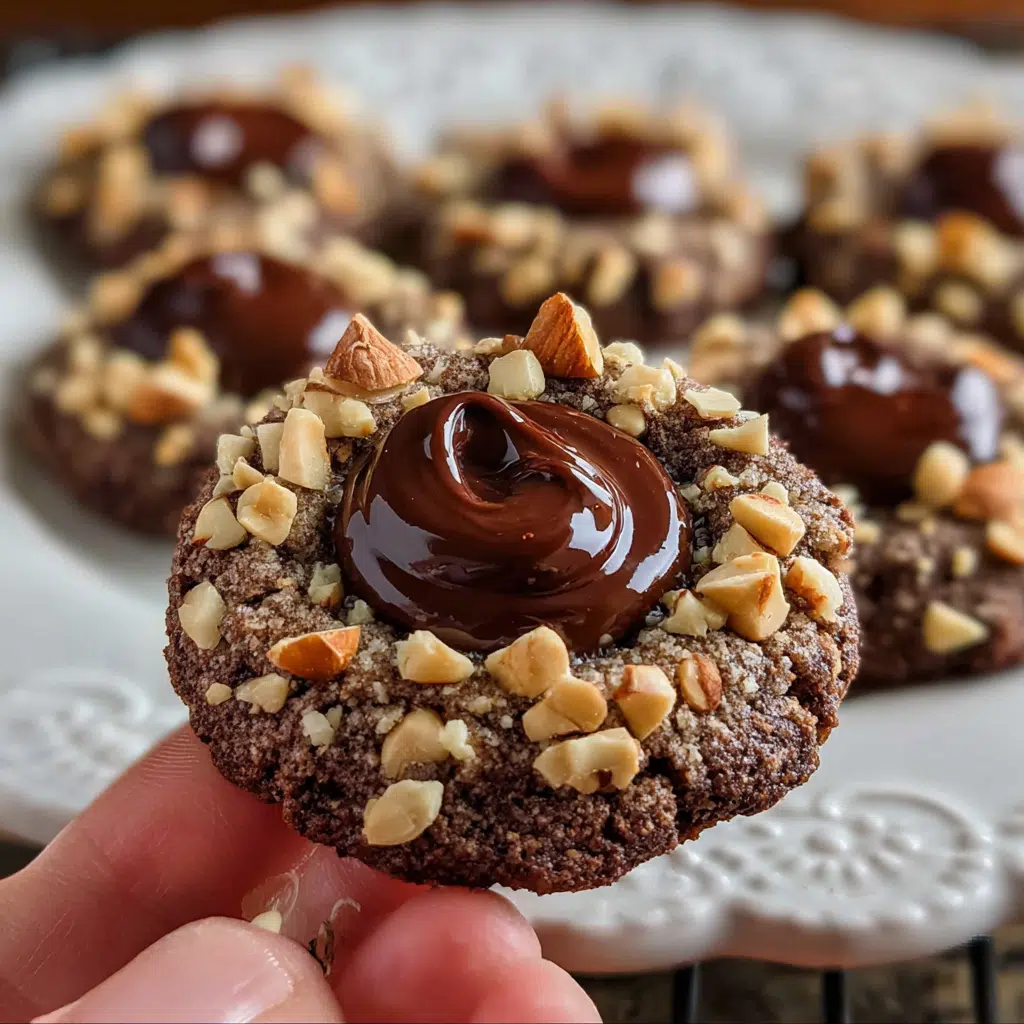 Chocolate Hazelnut Thumbprint Cookies