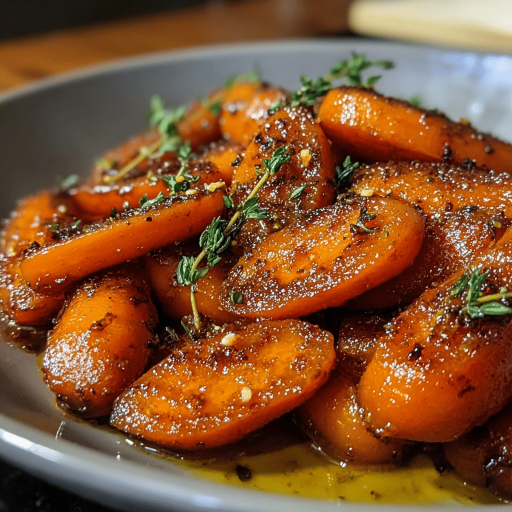 Maple Glazed Carrots with Thyme