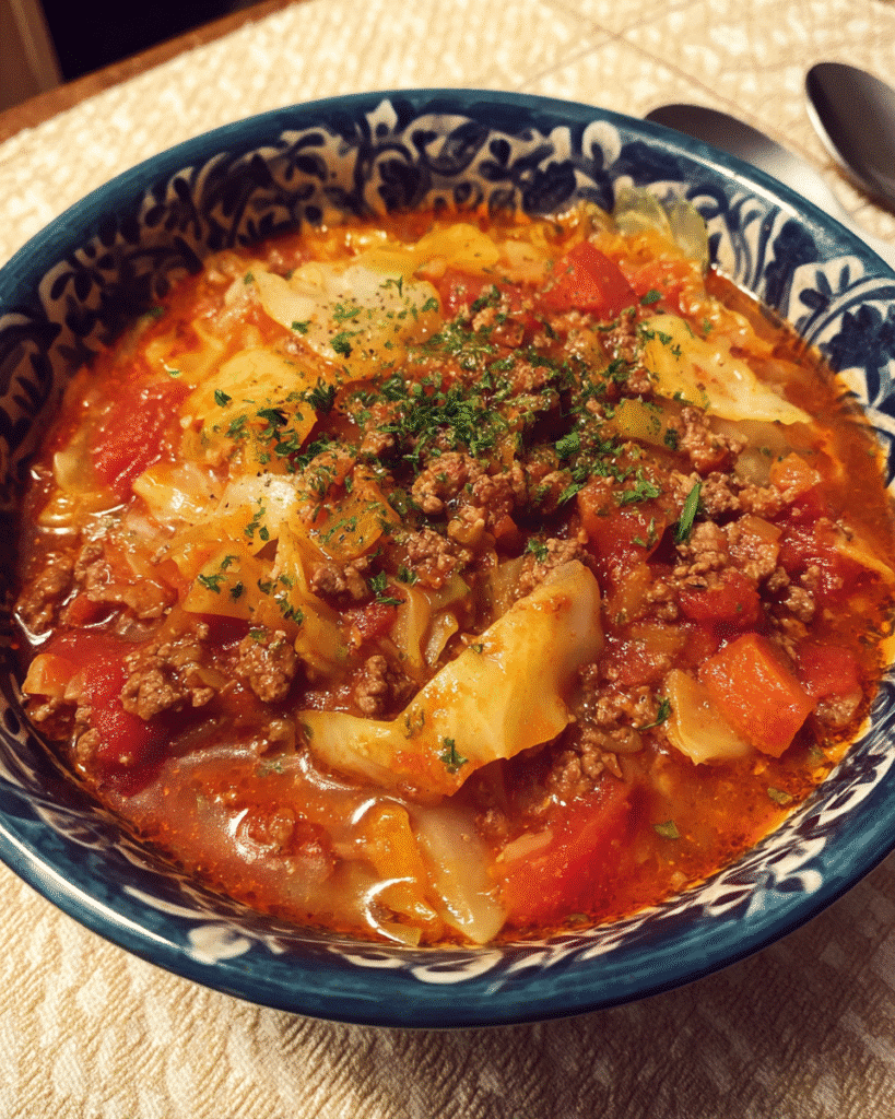 Easy Slow Cooker Cabbage Roll Soup: Cozy Comfort in One Pot!