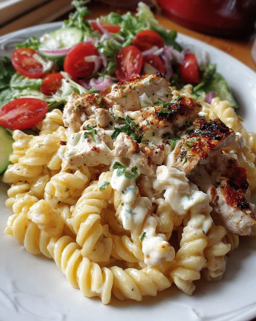 Cottage Cheese Chicken Pasta Salad: Creamy Summer Delight!