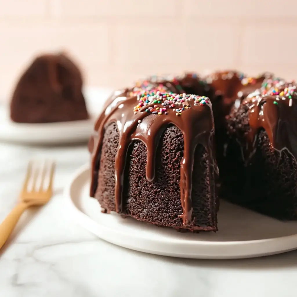 Chocolate Bundt Cake With Chocolate Glaze