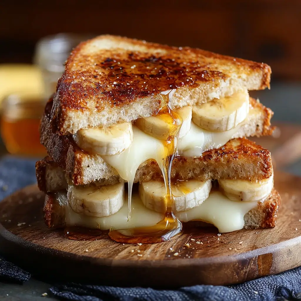 Honey Banana Grilled Cheese Sandwich