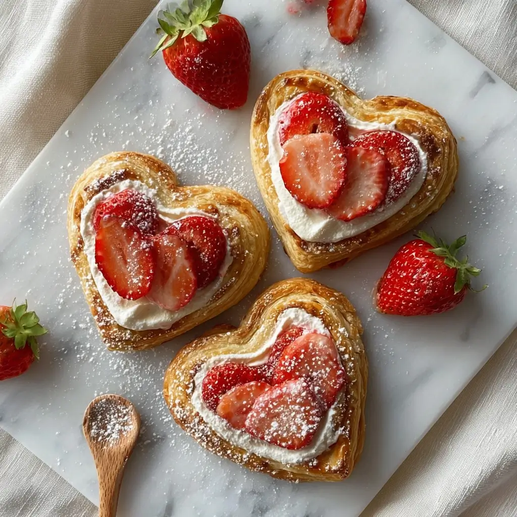 Vegan Strawberry Cream Danish