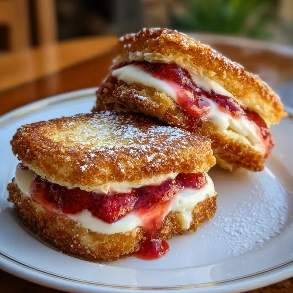 Fried Strawberry Cheesecake Sandwiches