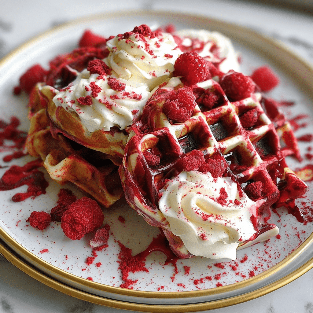 Red Velvet Marble Waffles