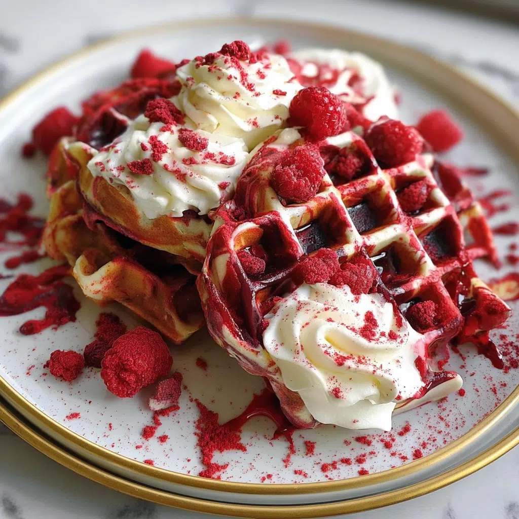 Red Velvet Marble Waffles