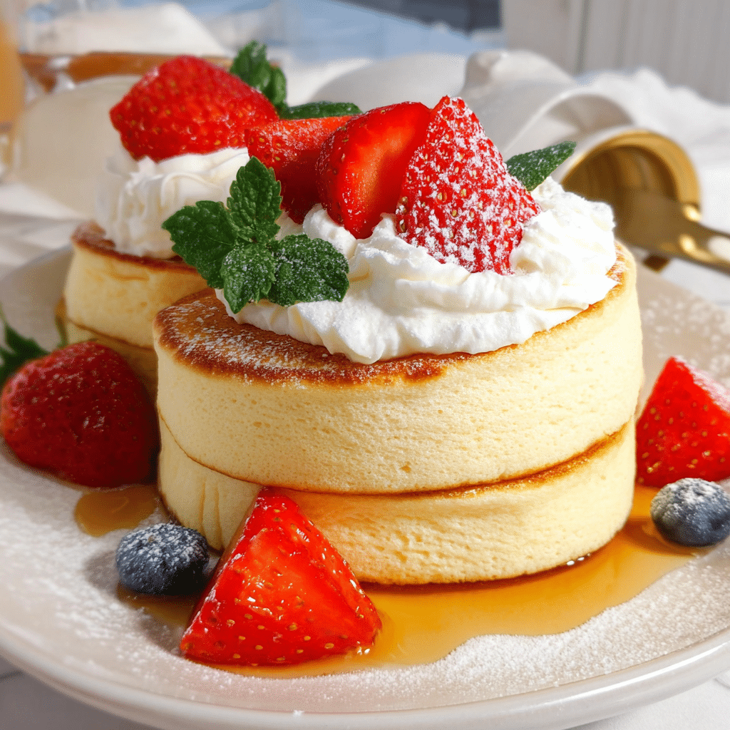 Fluffy Japanese Soufflé Pancakes