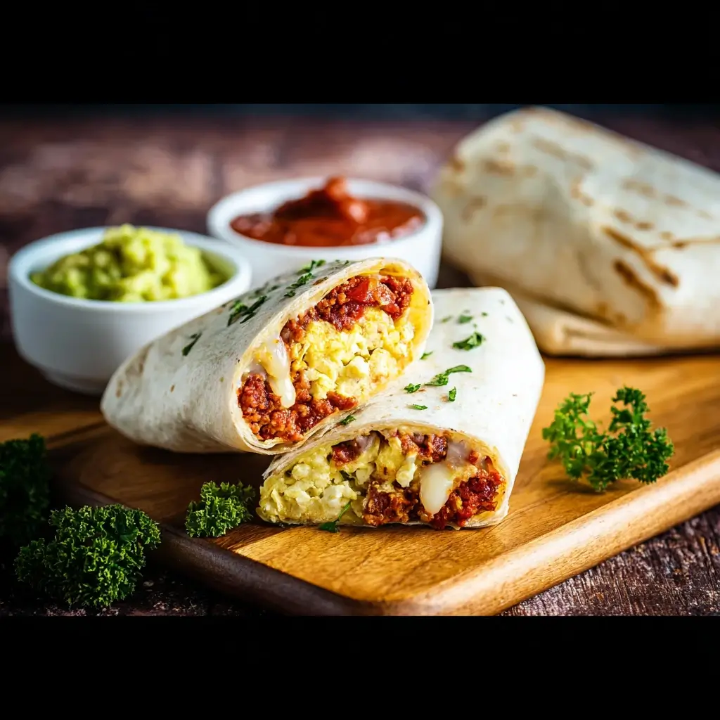 Chorizo and egg burritos