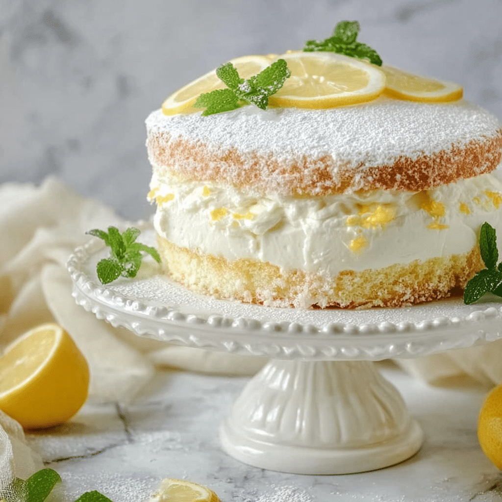 Fluffy Italian Lemon Cream Cake