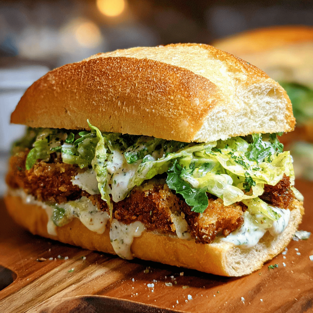 Crispy Chicken Caesar Sandwich