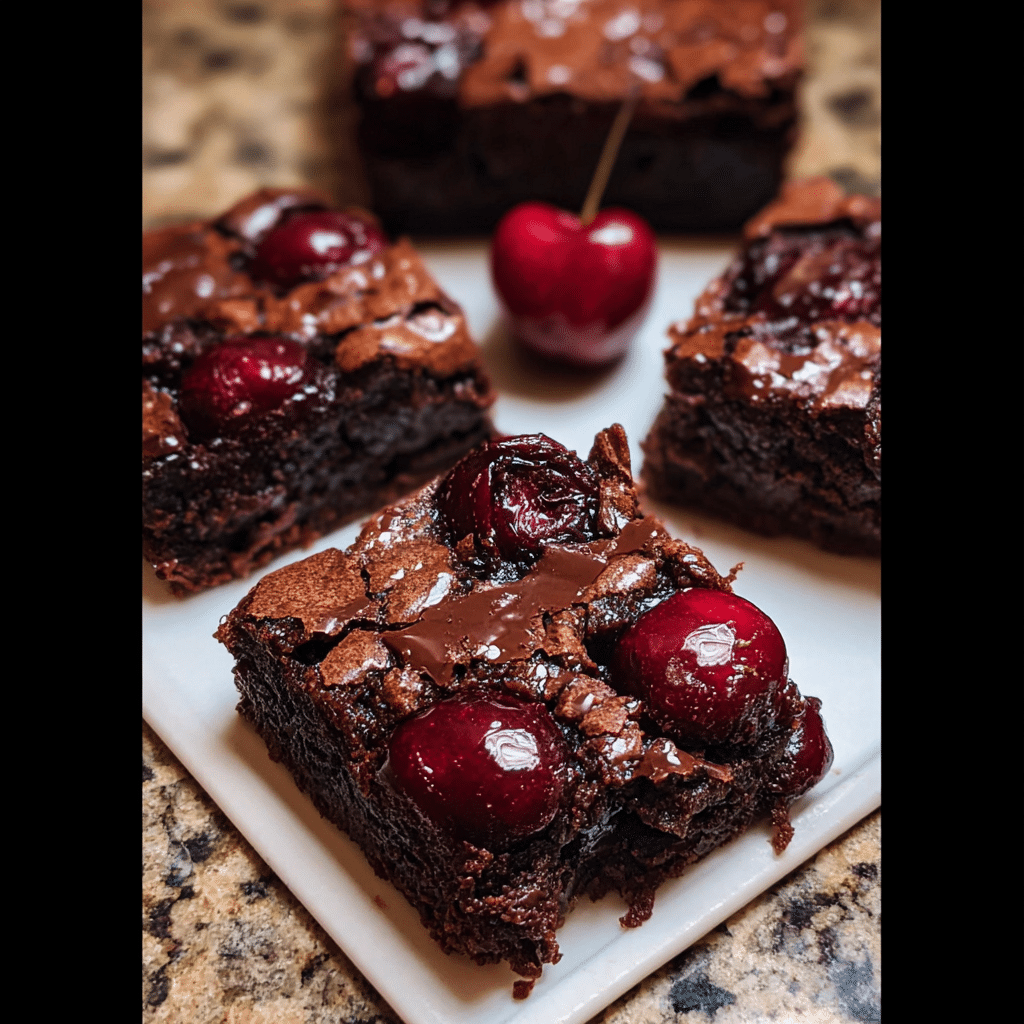Roasted Chocolate Cherry Brownies