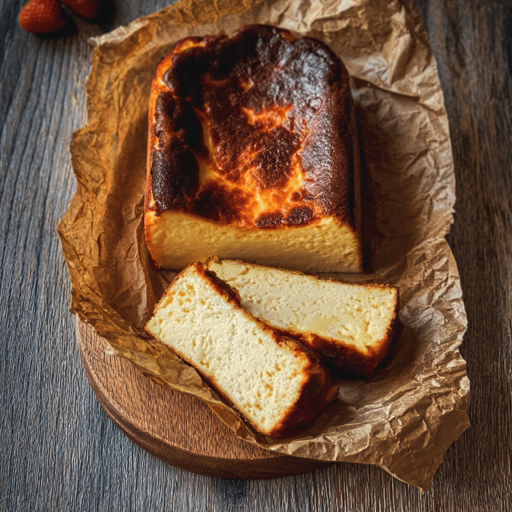 Loaf Pan Basque Cheesecake