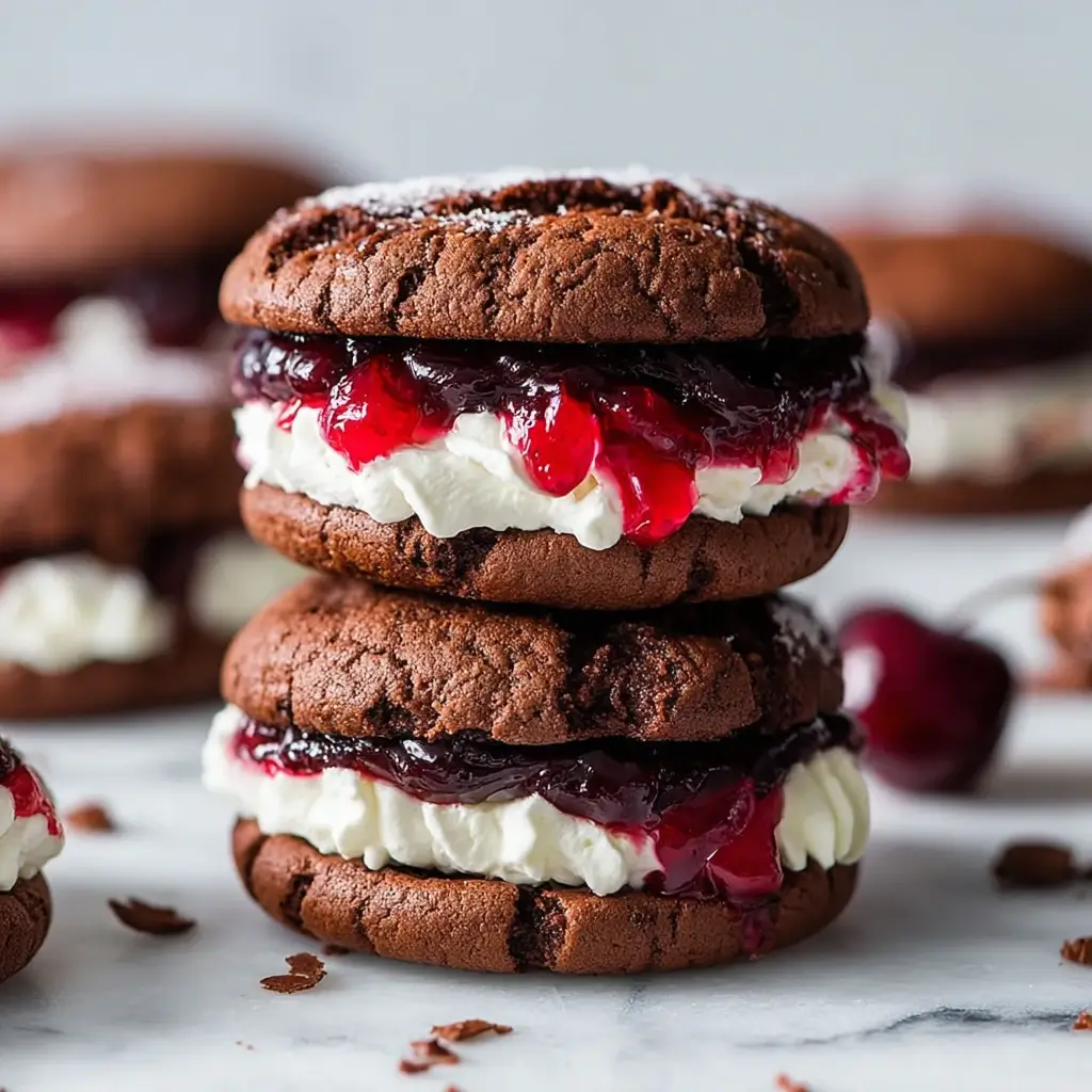 Black Forest Flourless Brownie Cookies