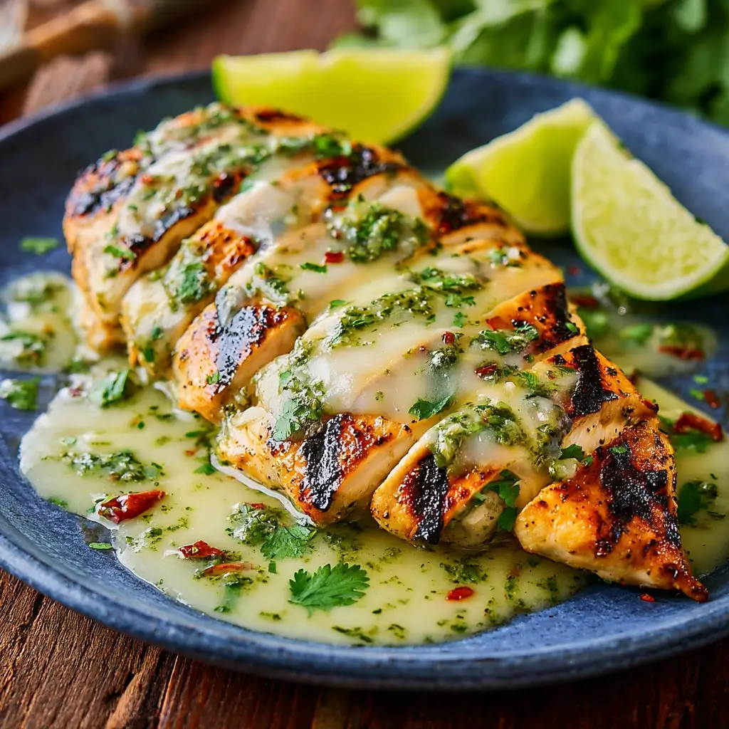 Grilled Salsa Verde Pepper Jack Chicken