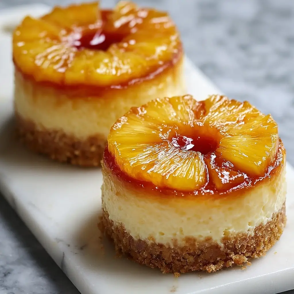 Mini Pineapple Upside Down Cheesecakes