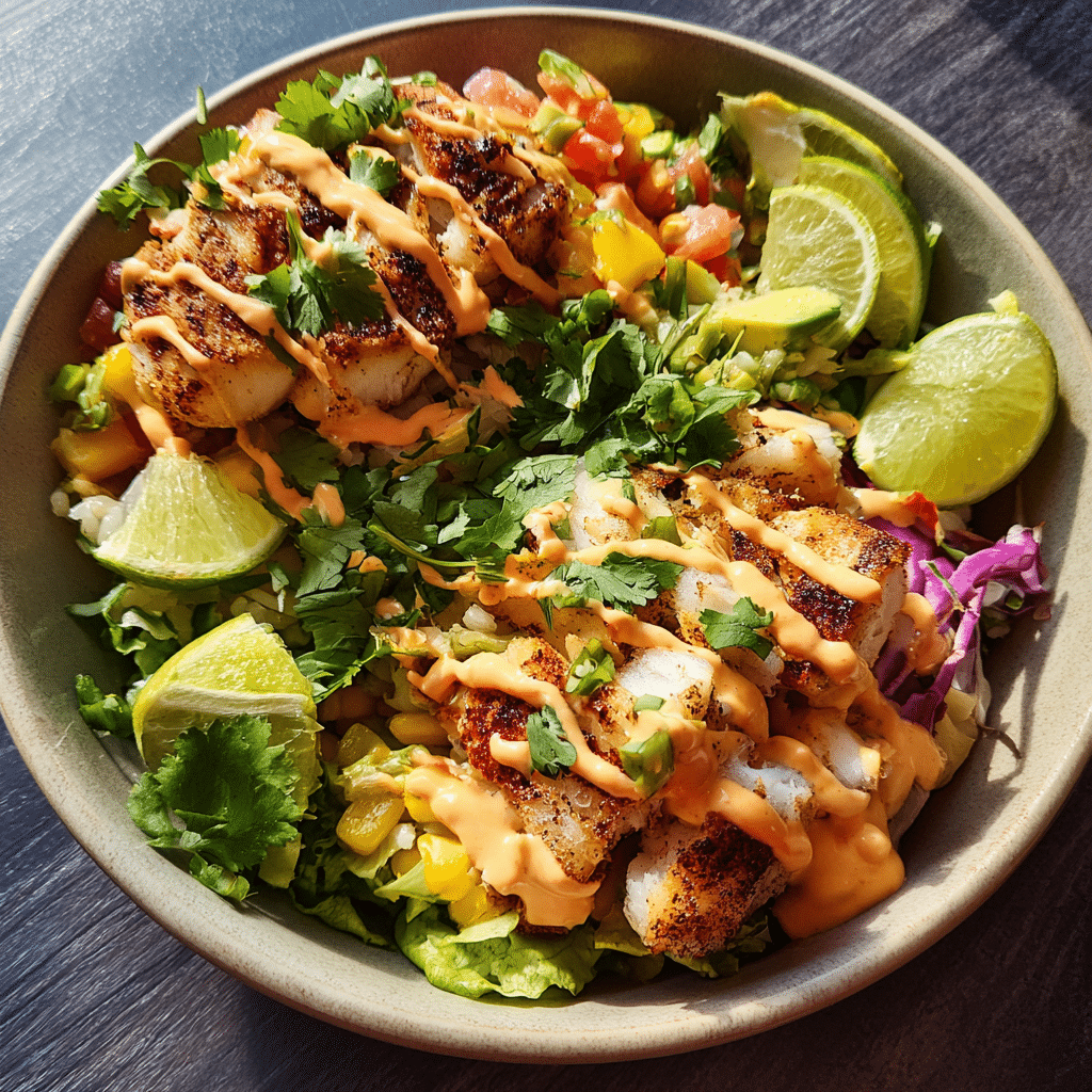 Easy Fish Taco Bowls
