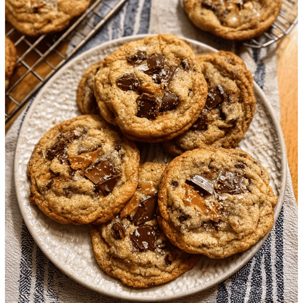 Browned Butter Toffee Chocolate Chip Cookies