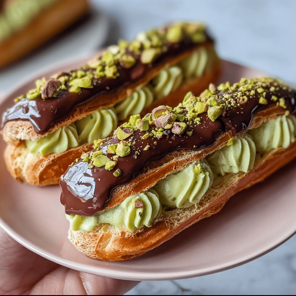 Pistachio Éclairs Recipe