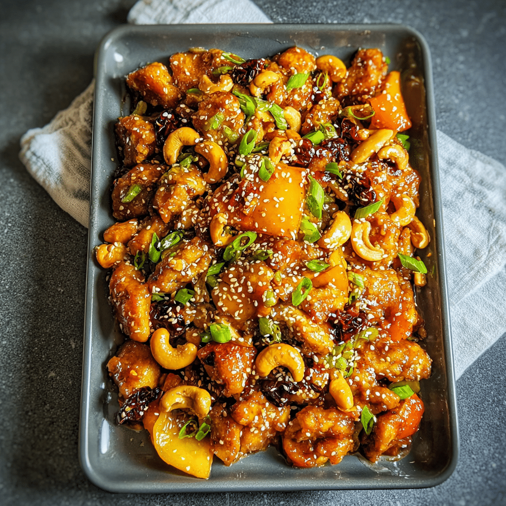 Sheet Pan Cashew Chicken