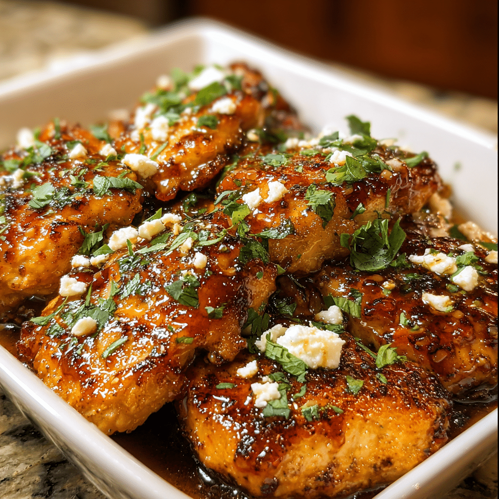 Crispy Hot Honey Feta Chicken