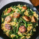 Broccolini Chicken Sausage Orzo