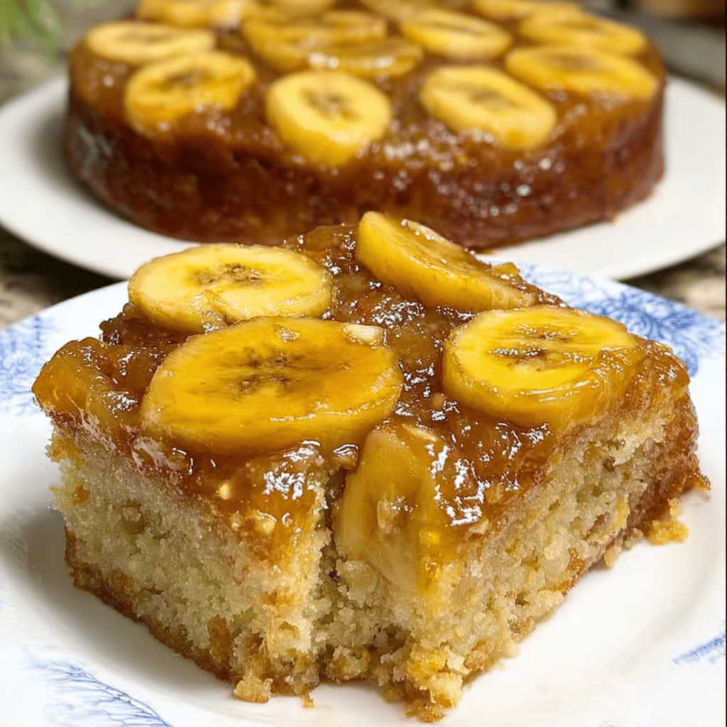 Banana Upside Down Cake Recipe
