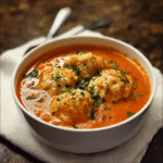 Best Tomato Soup with Cheddar Bay Dumplings
