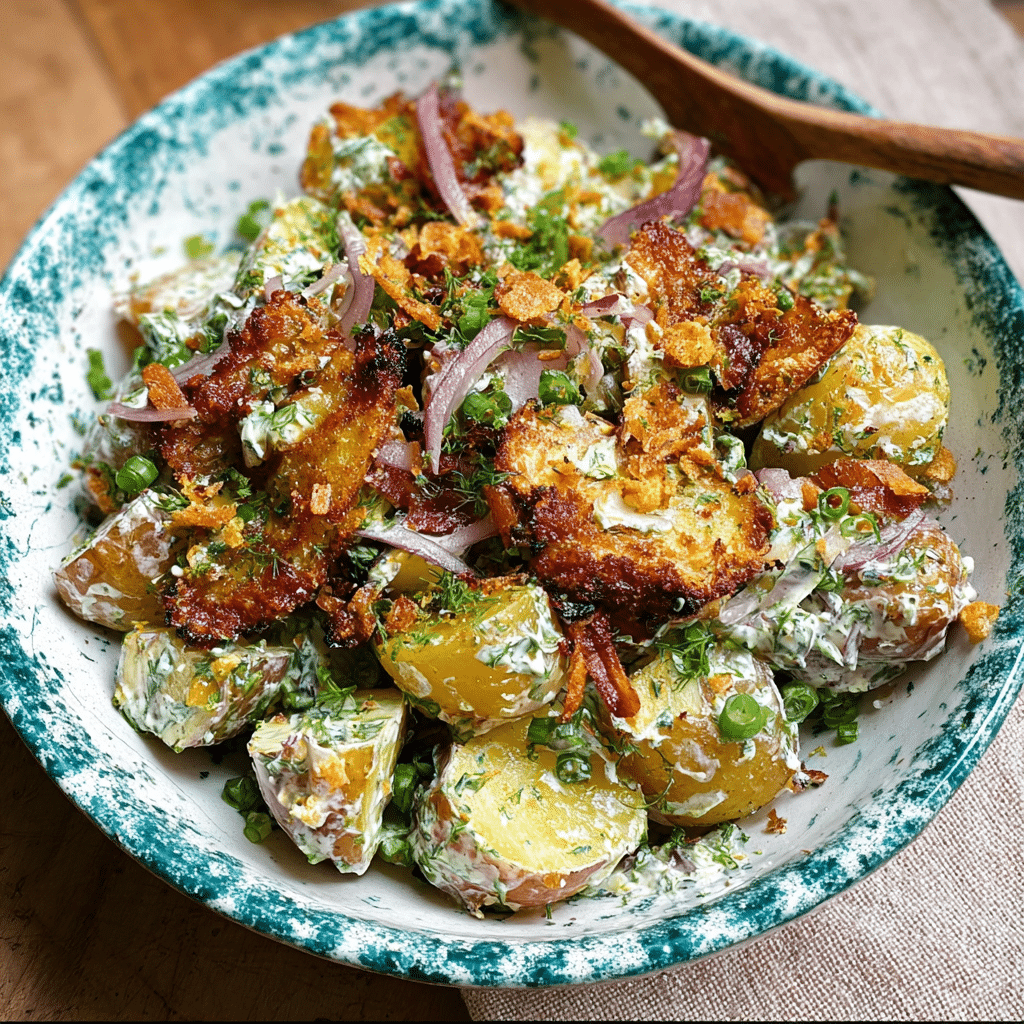 Crispy Smashed Potato Salad