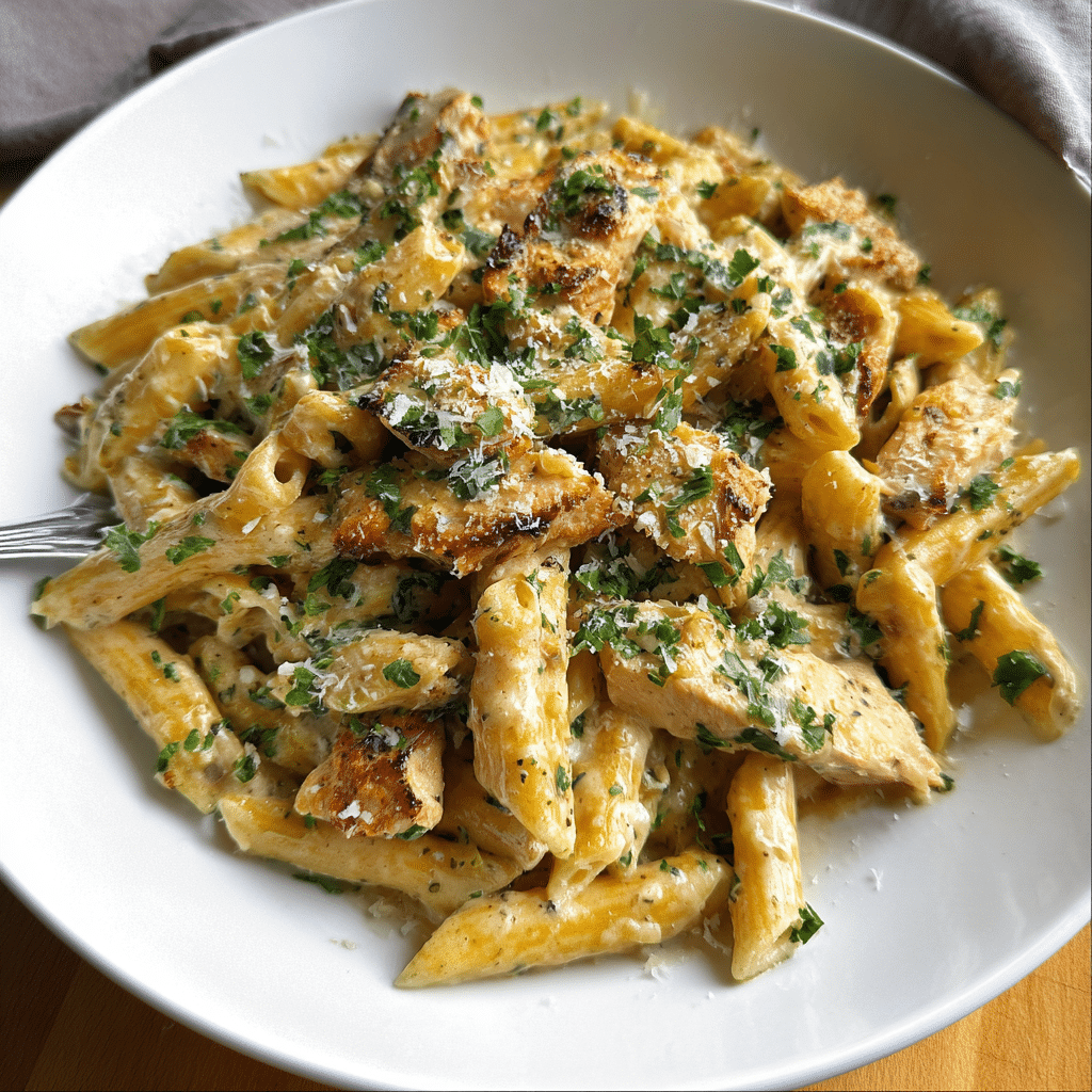 Garlic Parmesan Chicken and Pasta