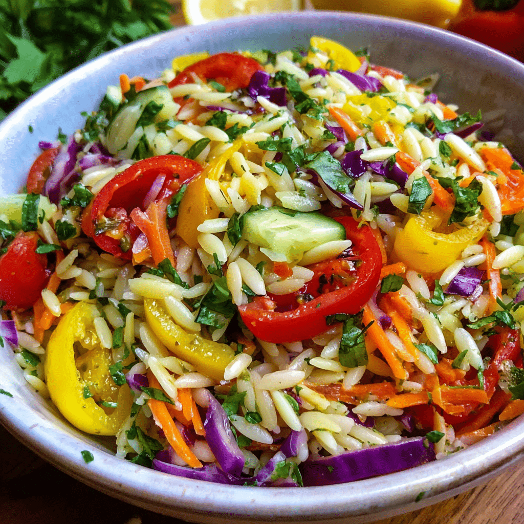 Rainbow Orzo Salad
