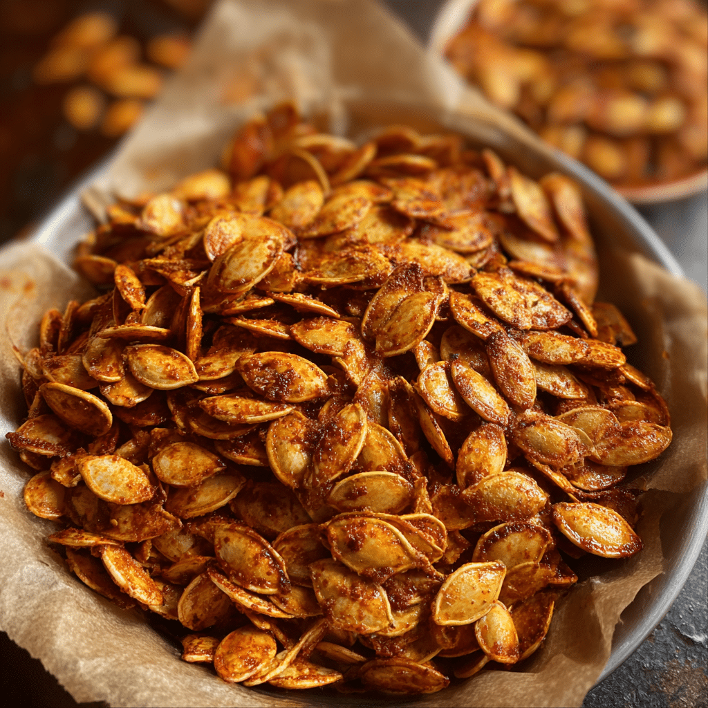 Double batch crispy roasted pumpkin seeds