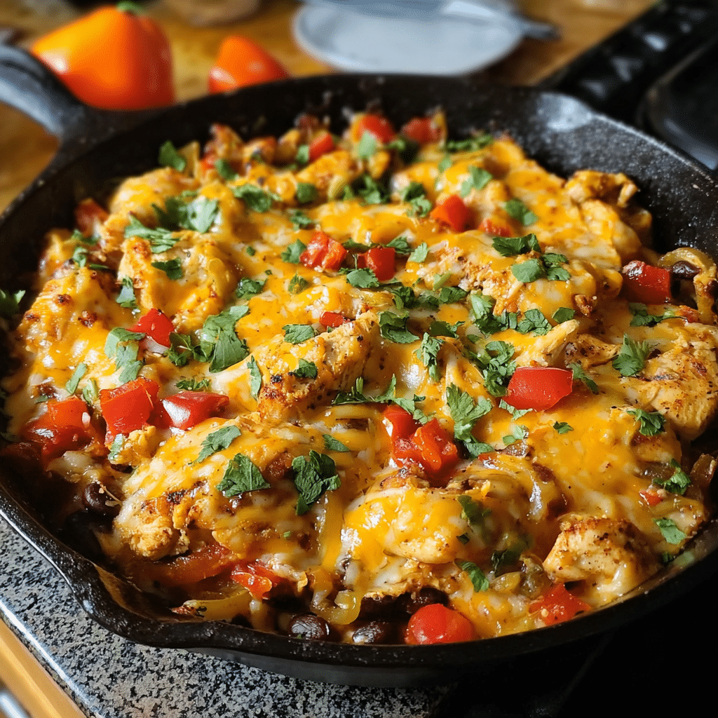 Cheesy Baja Chicken Skillet