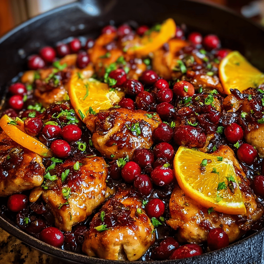 Skillet Cranberry Orange Chicken