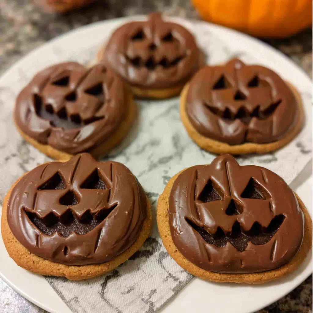 Milk Chocolate Jack-O'-Lantern Cookies