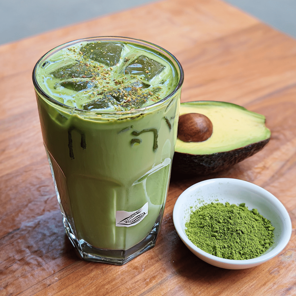 Iced Avocado Matcha Latte