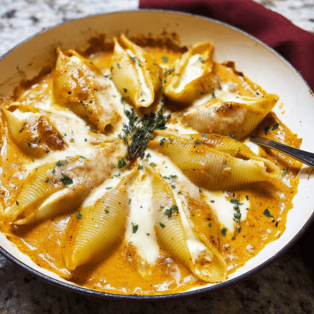 Stuffed Shells Pumpkin Cream Sauce