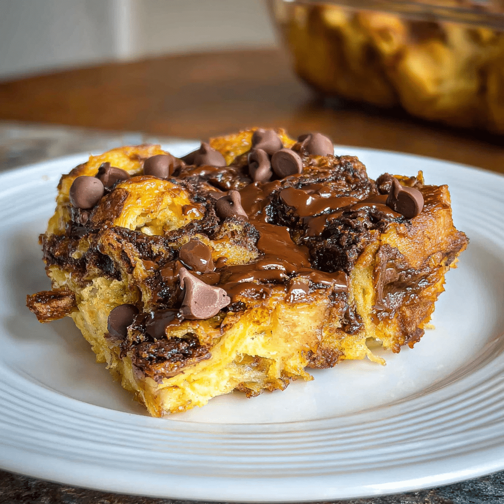Chocolate Croissant Breakfast Bake