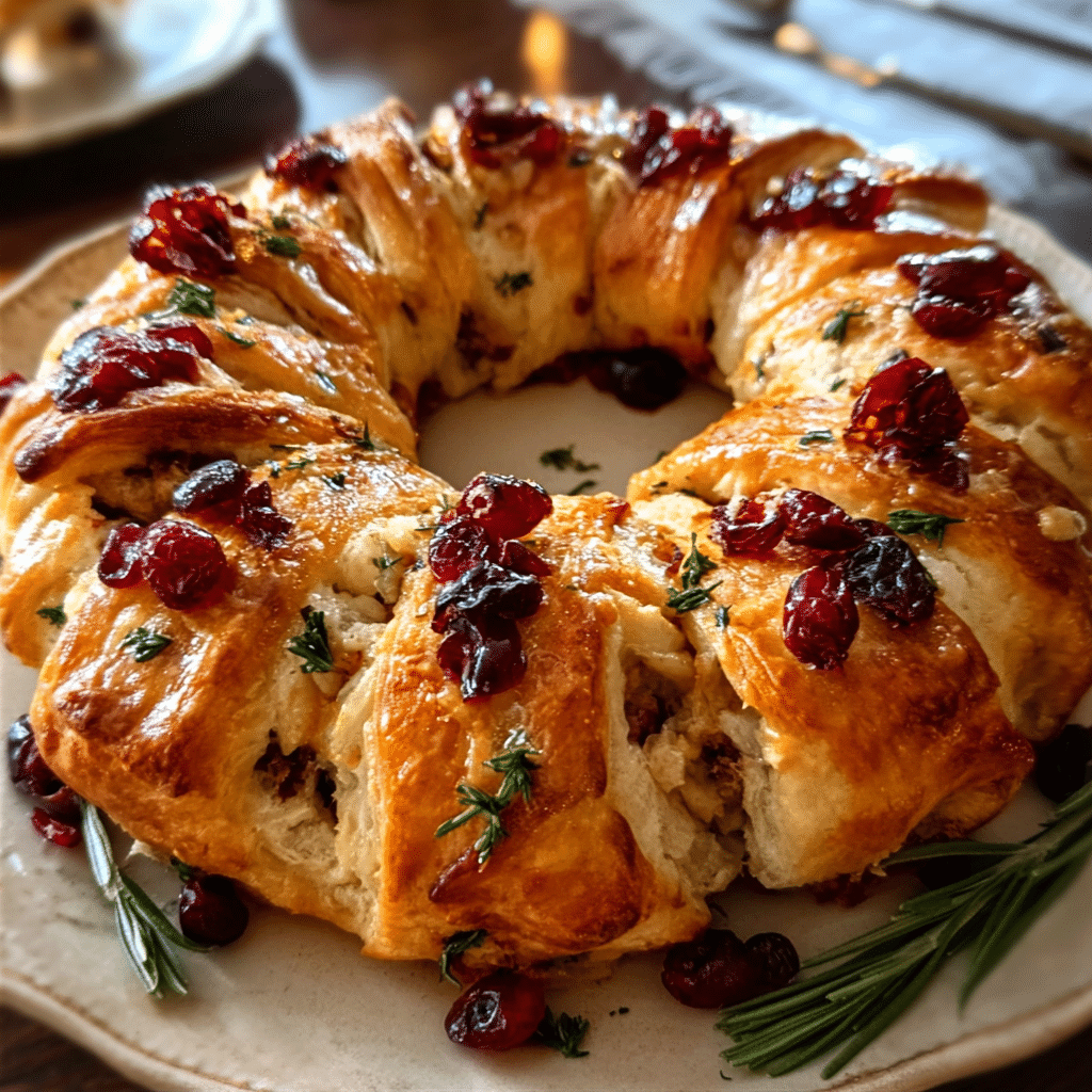 Turkey Cranberry Crescent Ring Recipe