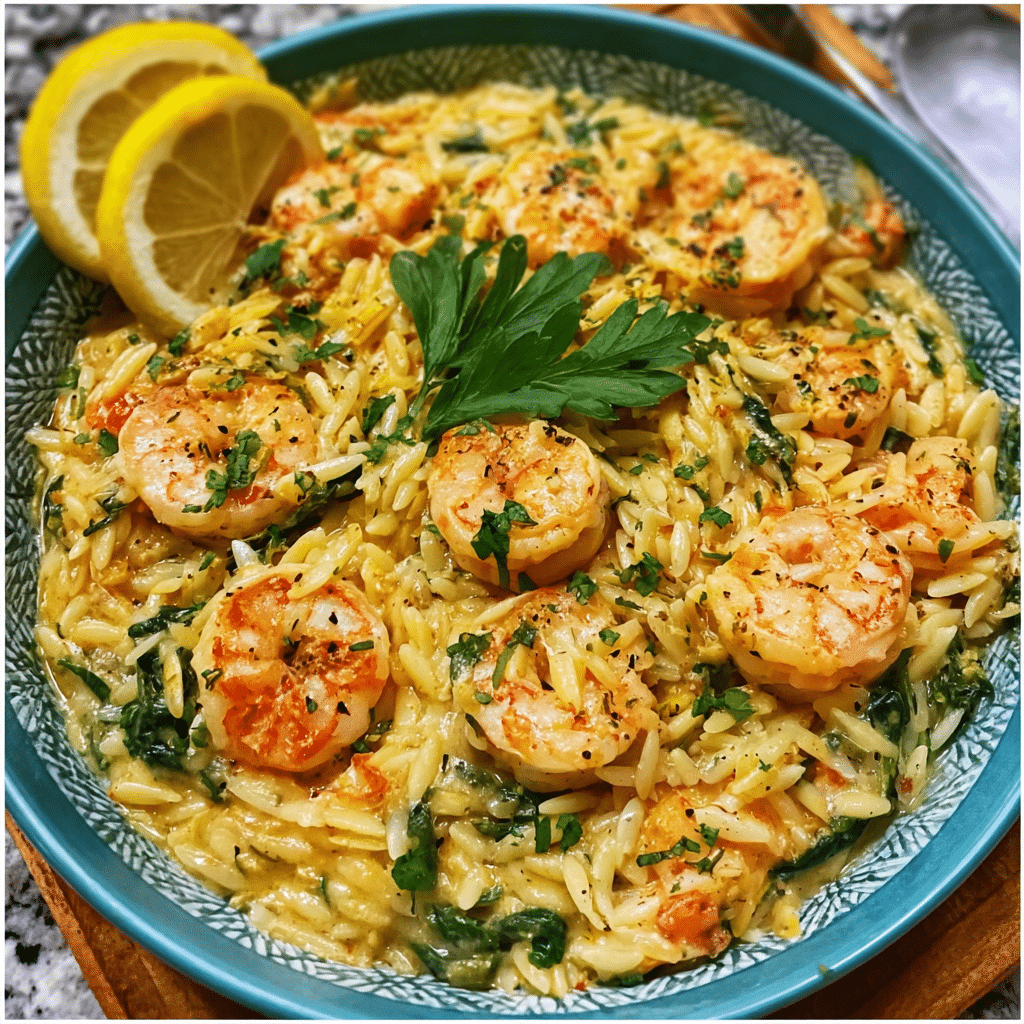 Creamy Shrimp Scampi with Orzo