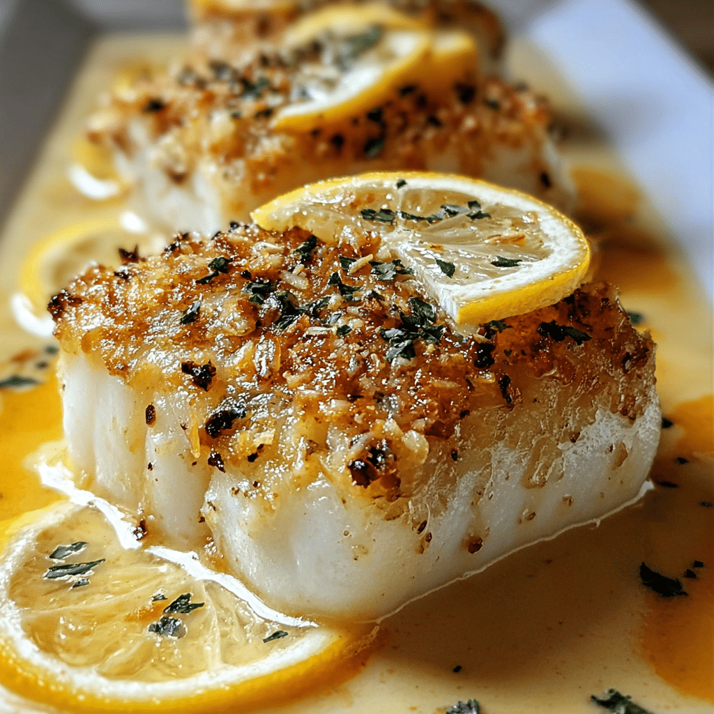 Baked Cod Coconut Lemon