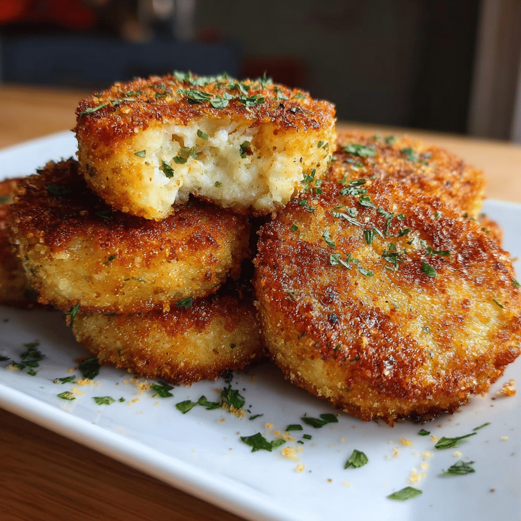 Cheesy Fried Grit Cakes