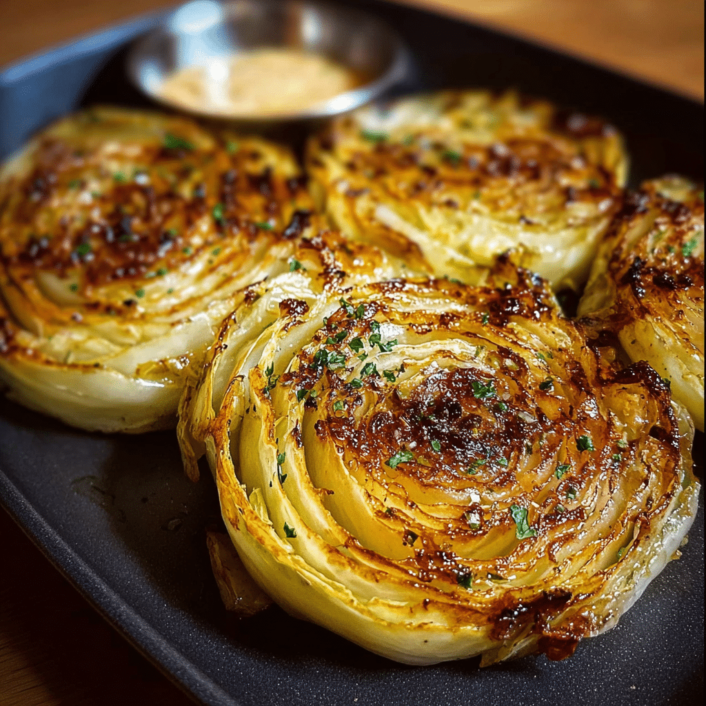 Oven Roasted Garlic Cabbage Steaks