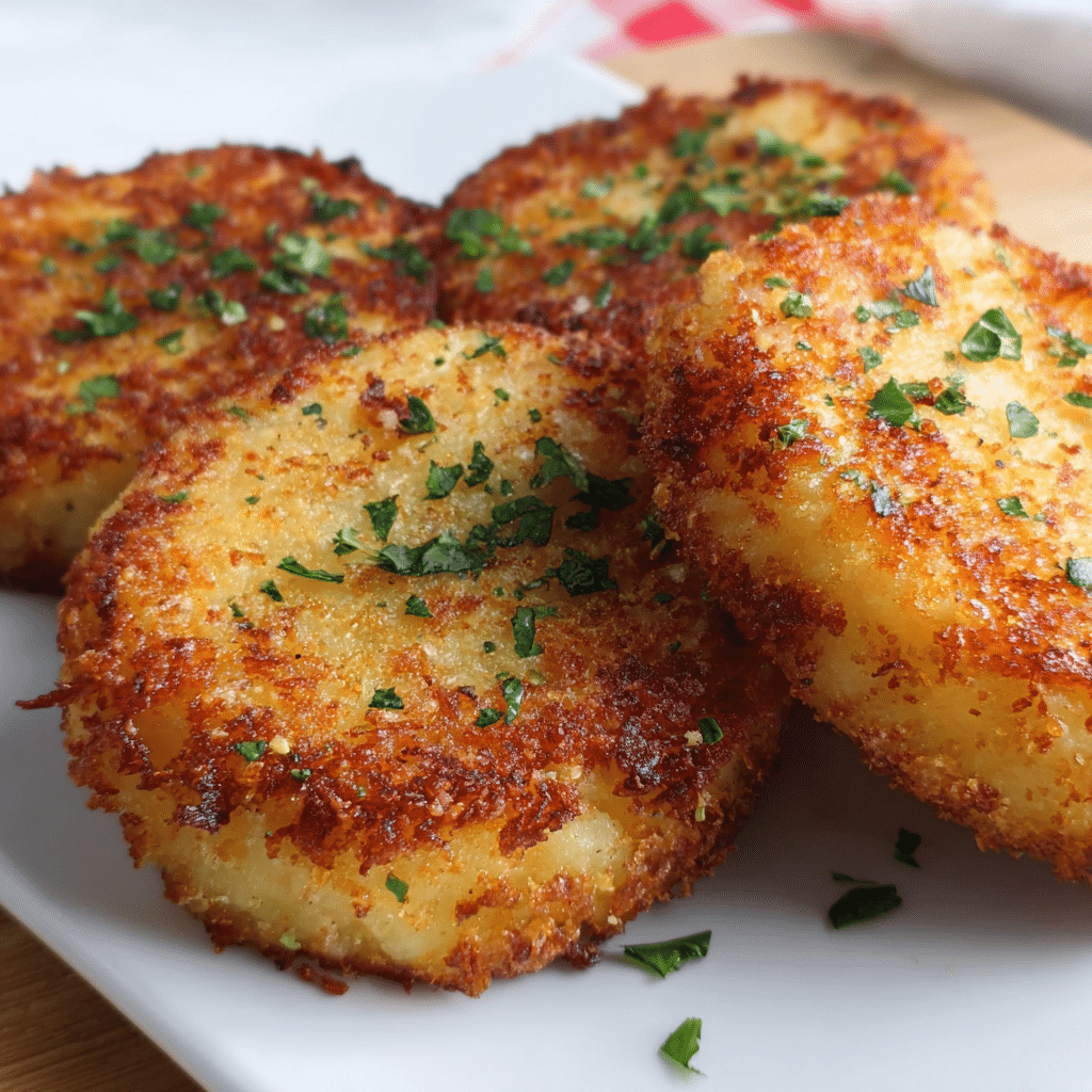 Cheesy Fried Grit Cakes