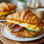 Maple Mustard Croissant Breakfast Sandwich