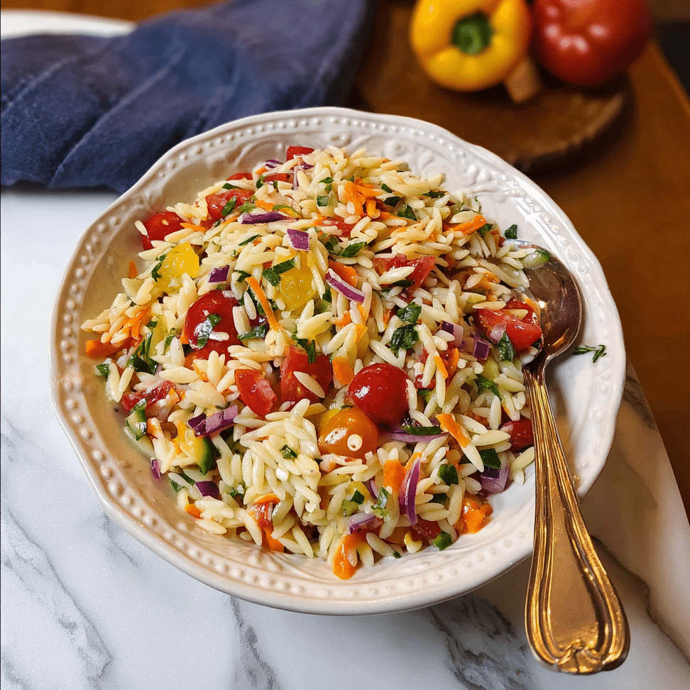 Rainbow Orzo Salad