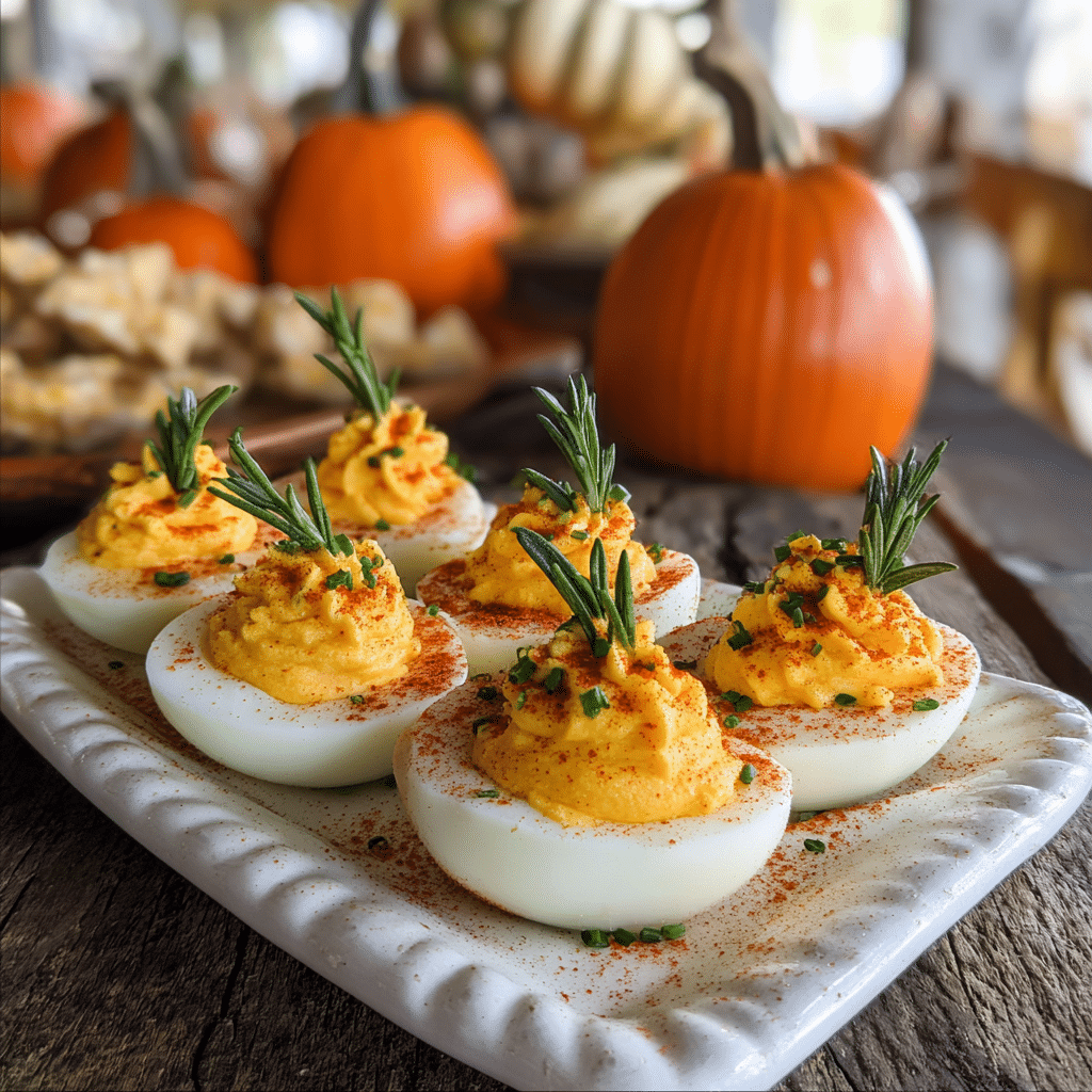 Peel Pumpkin Patch Deviled Eggs