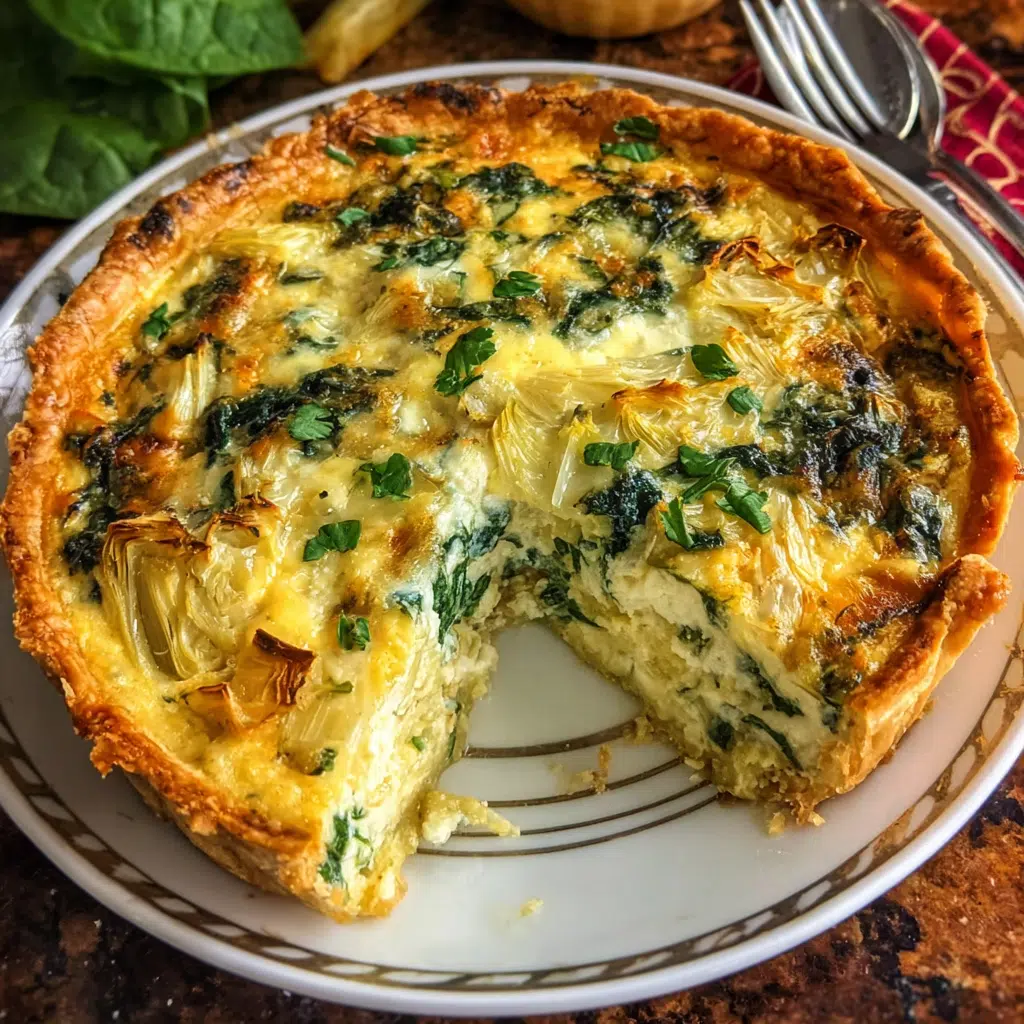 Artichoke Spinach Quiche