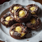 Chocolate Thumbprint Cookies with Custard Filling